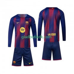 Hjemmebane Trøje FC Barcelona 2025-2026 L/Æ Børn(+Shorts)