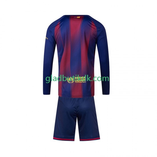 Hjemmebane Trøje FC Barcelona 2025-2026 L/Æ Børn(+Shorts)