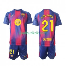 Hjemmebane Trøje FC Barcelona Frenkie de Jong 21 2025-2026 K/Æ Børn(+Shorts)
