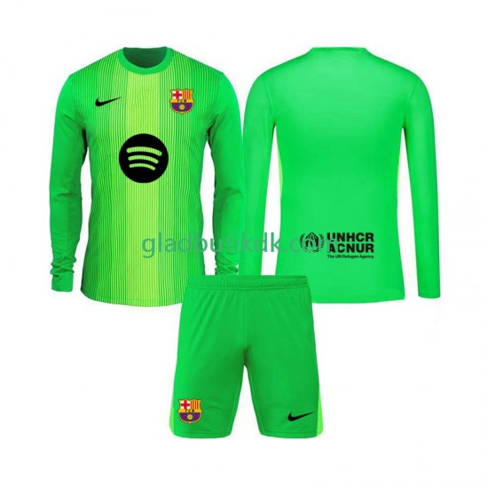 Hjemmebane Trøje FC Barcelona Målmand 2025-2026 L/Æ Børn(+Shorts)