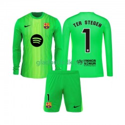 Hjemmebane Trøje FC Barcelona Målmand Ter Stegen 1 2025-2026 L/Æ Børn(+Shorts)