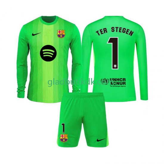 Hjemmebane Trøje FC Barcelona Målmand Ter Stegen 1 2025-2026 L/Æ Børn(+Shorts)
