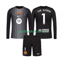 3. Valg Trøje FC Barcelona Målmand Ter Stegen 1 2025-2026 L/Æ Børn(+Shorts)