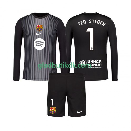 3. Valg Trøje FC Barcelona Målmand Ter Stegen 1 2025-2026 L/Æ Børn(+Shorts)