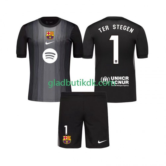 3. Valg Trøje FC Barcelona Målmand Ter Stegen 1 2025-2026 K/Æ Børn(+Shorts)