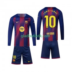 Hjemmebane Trøje FC Barcelona Lamine Yamal 10 2025-2026 L/Æ Børn(+Shorts)