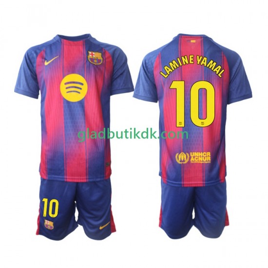 Hjemmebane Trøje FC Barcelona Lamine Yamal 10 2025-2026 K/Æ Børn(+Shorts)
