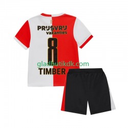 Hjemmebane Trøje Feyenoord Rotterdam Quinten Timber 8 2025-2026 K/Æ Børn(+Shorts)