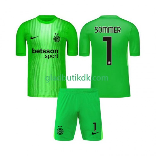 3. Valg Trøje Inter Milan Målmand Yann Sommer 1 2025-2026 K/Æ Børn(+Shorts)