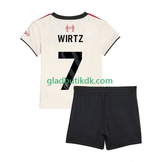 Udebane Trøje Liverpool Florian Wirtz 7 2025-2026 K/Æ Børn(+Shorts)