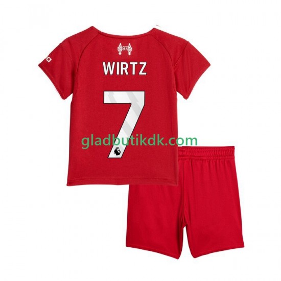 Hjemmebane Trøje Liverpool Florian Wirtz 7 2025-2026 K/Æ Børn(+Shorts)