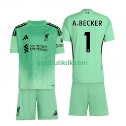Hjemmebane Trøje Liverpool Målmand Alisson Becker 1 2025-2026 K/Æ Børn(+Shorts)