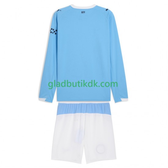Hjemmebane Trøje Manchester City 2025-2026 L/Æ Børn(+Shorts)