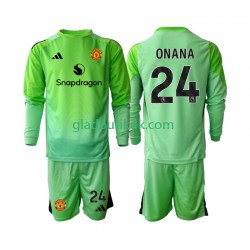 4. Valg Trøje Manchester United Målmand Andre Onana 24 2025-2026 L/Æ Børn(+Shorts)