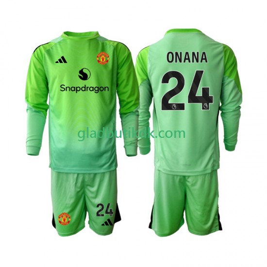 4. Valg Trøje Manchester United Målmand Andre Onana 24 2025-2026 L/Æ Børn(+Shorts)