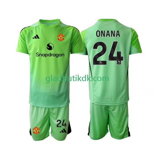4. Valg Trøje Manchester United Målmand Andre Onana 24 2025-2026 K/Æ Børn(+Shorts)