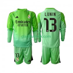 Udebane Trøje Real Madrid Målmand Andriy Lunin 13 2025-2026 L/Æ Børn(+Shorts)