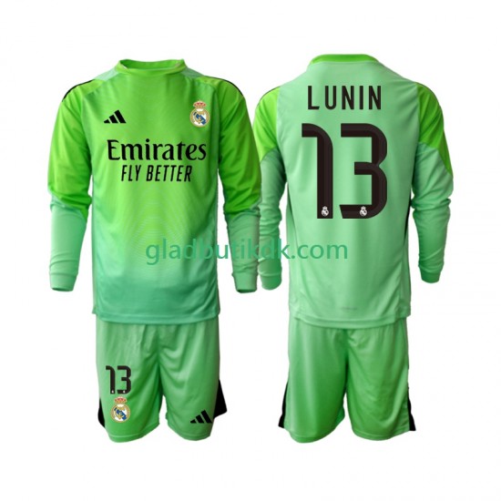 Udebane Trøje Real Madrid Målmand Andriy Lunin 13 2025-2026 L/Æ Børn(+Shorts)