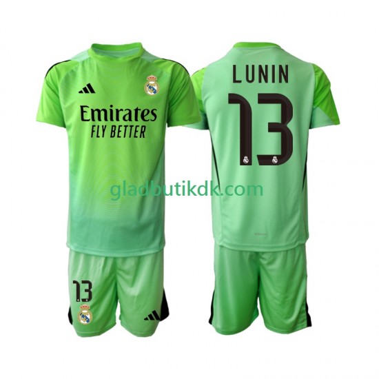 Udebane Trøje Real Madrid Målmand Andriy Lunin 13 2025-2026 K/Æ Børn(+Shorts)