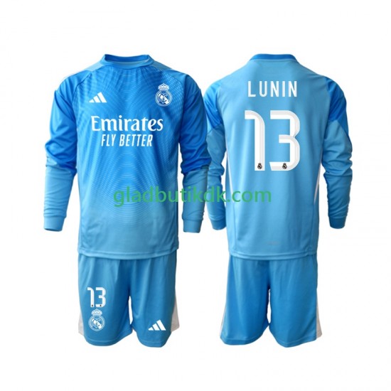 Hjemmebane Trøje Real Madrid Målmand Andriy Lunin 13 2025-2026 L/Æ Børn(+Shorts)