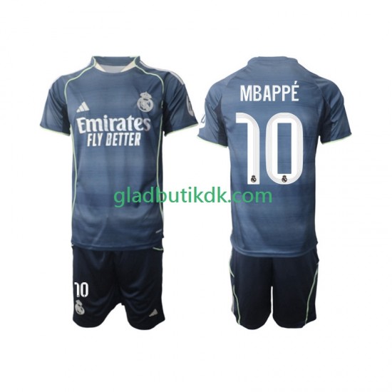 Udebane Trøje Real Madrid Kylian Mbappe 10 2025-2026 K/Æ Børn(+Shorts)