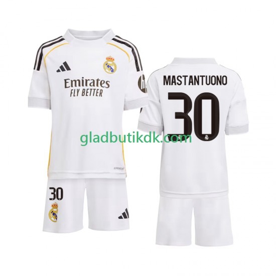 Hjemmebane Trøje Real Madrid Mastantuono 30 2025-2026 K/Æ Børn(+Shorts)