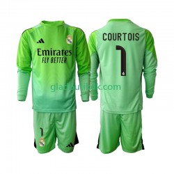 Udebane Trøje Real Madrid Thibaut Courtois 1 2025-2026 L/Æ Børn(+Shorts)