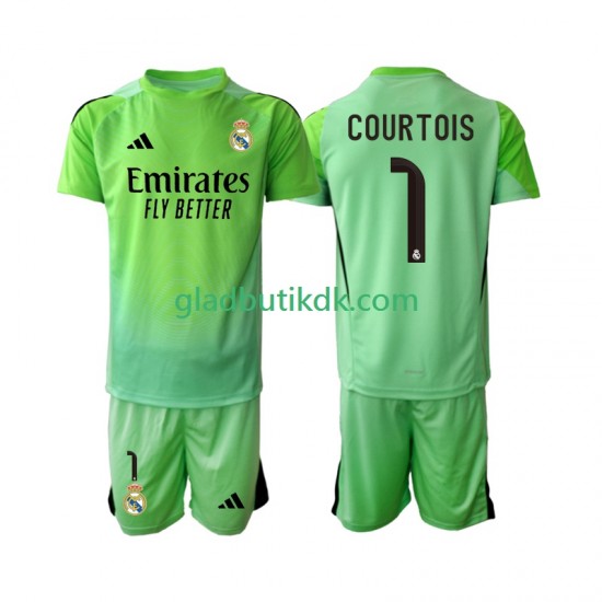 Udebane Trøje Real Madrid Thibaut Courtois 1 2025-2026 K/Æ Børn(+Shorts)