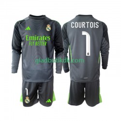 3. Valg Trøje Real Madrid Thibaut Courtois 1 2025-2026 L/Æ Børn(+Shorts)