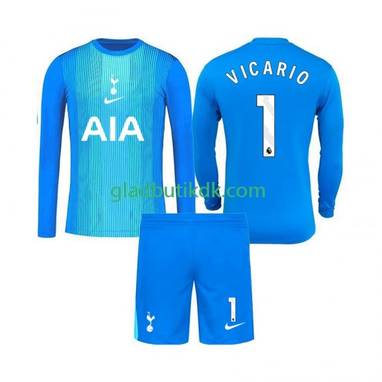 Udebane Trøje Tottenham Hotspur Målmand Guglielmo Vicario 1 2025-2026 L/Æ Børn(+Shorts)