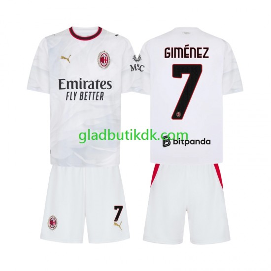 Udebane Trøje AC Milan Gimenez 7 2026-2027 K/Æ Børn(+Shorts)