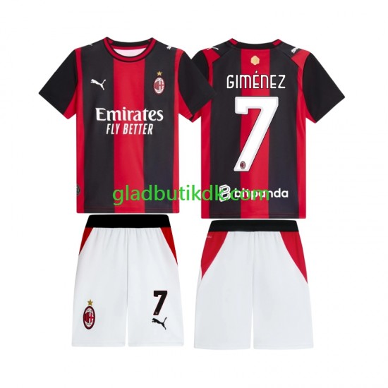 Hjemmebane Trøje AC Milan Gimenez 7 2026-2027 K/Æ Børn(+Shorts)