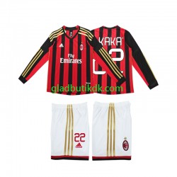 Hjemmebane Trøje AC Milan Kaka 22 Retro 2013 2014 L/Æ Børn(+Shorts)