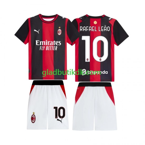 Hjemmebane Trøje AC Milan Rafael Leao 10 2026-2027 K/Æ Børn(+Shorts)