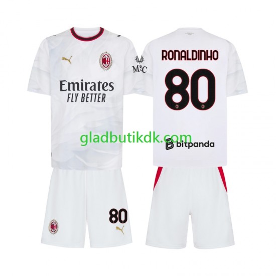 Udebane Trøje AC Milan Ronaldinho 80 2026-2027 K/Æ Børn(+Shorts)
