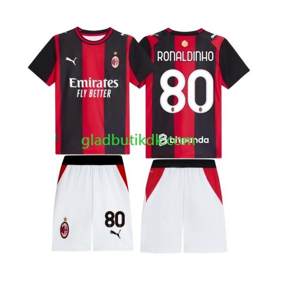 Hjemmebane Trøje AC Milan Ronaldinho 80 2026-2027 K/Æ Børn(+Shorts)