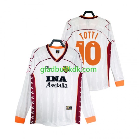 Udebane Trøje AS Roma Totti 10 Retro 1999 2000 L/Æ Mænd