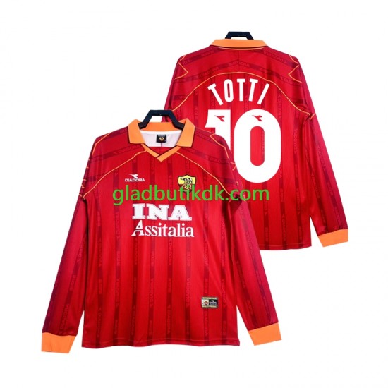 Hjemmebane Trøje AS Roma Totti 10 Retro 1999 2000 L/Æ Mænd