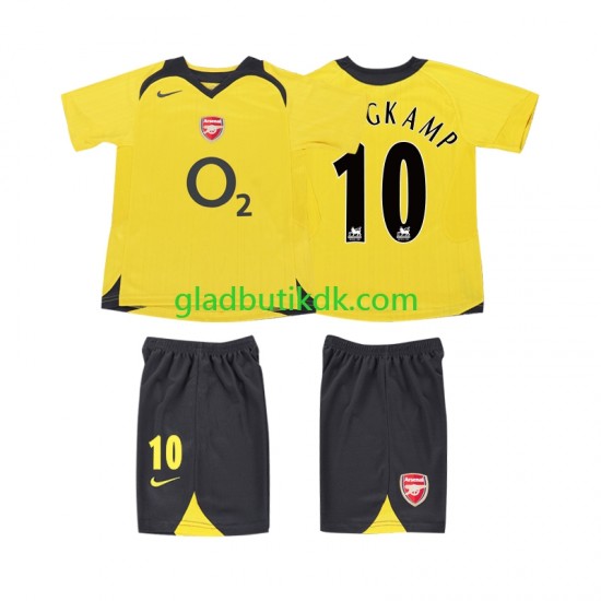 Udebane Trøje Arsenal BERGKAMP 10 Retro 2005 2006 K/Æ Børn(+Shorts)