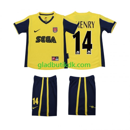 Udebane Trøje Arsenal Thierry Henry 14 Retro 2000 2001 K/Æ Børn(+Shorts)
