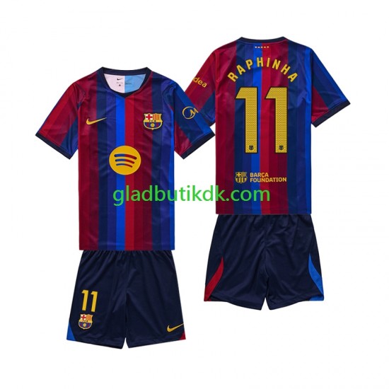 Hjemmebane Trøje FC Barcelona Raphinha 11 2026-2027 K/Æ Børn(+Shorts)