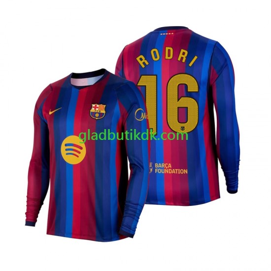 Hjemmebane Trøje FC Barcelona Rodri 16 2026-2027 L/Æ Mænd