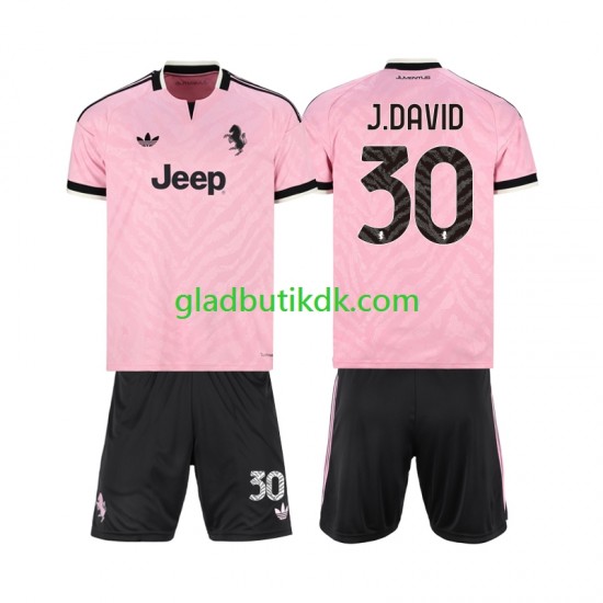 Udebane Trøje Juventus Jonathan David 30 2026-2027 K/Æ Børn(+Shorts)