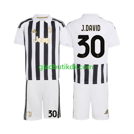 Hjemmebane Trøje Juventus Jonathan David 30 2026-2027 K/Æ Børn(+Shorts)