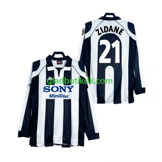 Hjemmebane Trøje Juventus ZIDANE 21 Retro 1997 1998 L/Æ Mænd