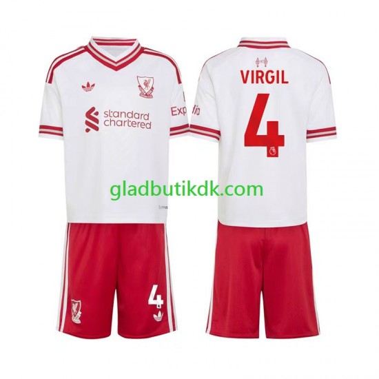 Udebane Trøje Liverpool Virgil van Dijk 4 2026-2027 K/Æ Børn(+Shorts)