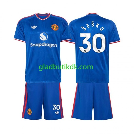 Udebane Trøje Manchester United Benjamin Sesko 30 2026-2027 K/Æ Børn(+Shorts)