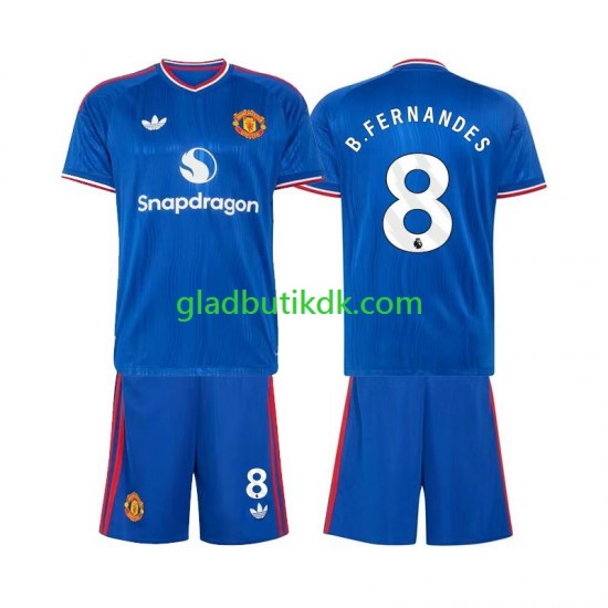 Udebane Trøje Manchester United Bruno Fernandes 8 2026-2027 K/Æ Børn(+Shorts)