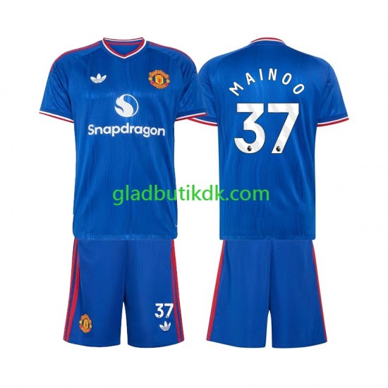 Udebane Trøje Manchester United Kobbie Mainoo 37 2026-2027 K/Æ Børn(+Shorts)