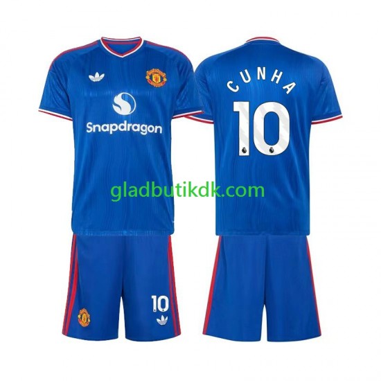 Udebane Trøje Manchester United Matheus Cunha 10 2026-2027 K/Æ Børn(+Shorts)